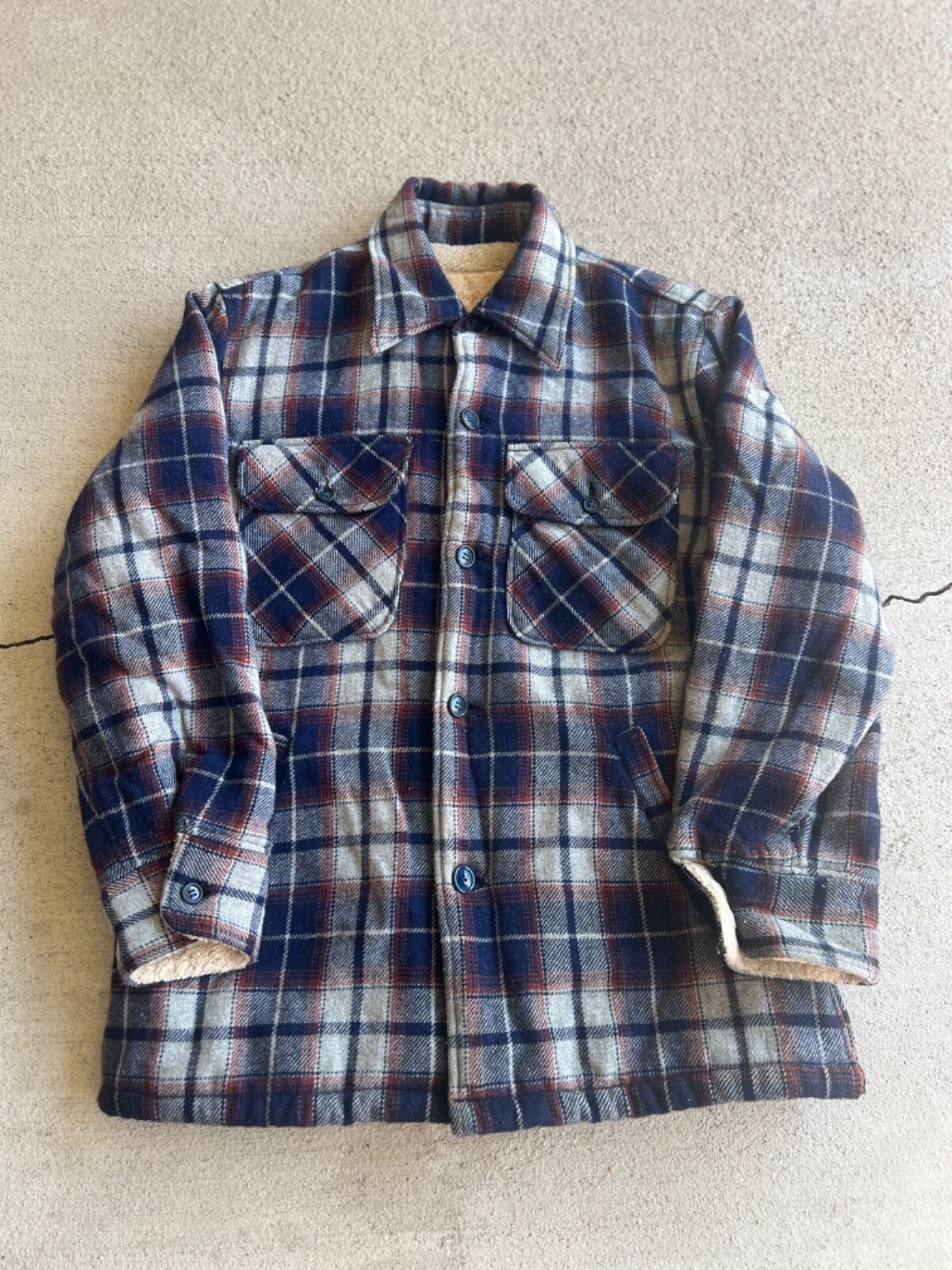 Vintage 70's Big John Fleece Lined Button Up Overshirt