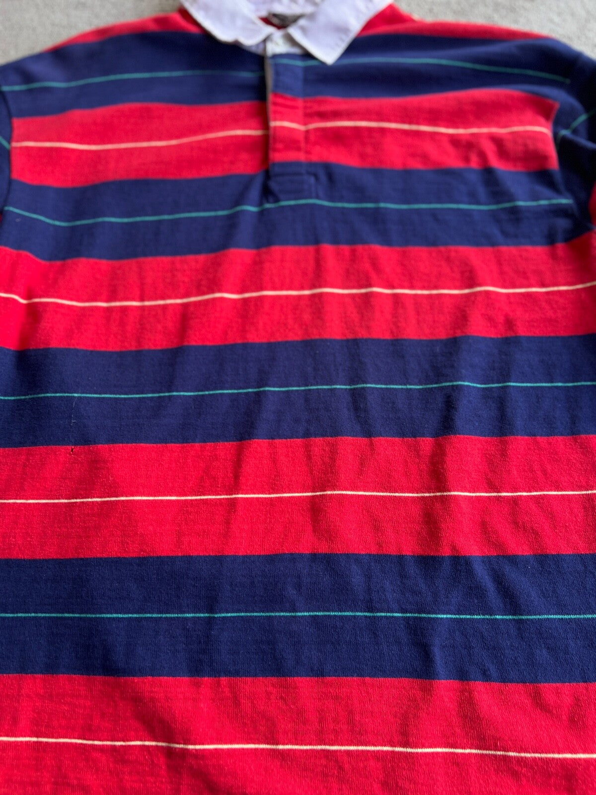 Vintage 90's Chaps Ralphs Lauren Made in Japan Striped Rugby Shirt