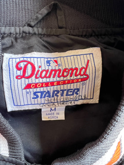 Vintage 90's Starter Diamond Baltimore Orioles Bomber Jacket