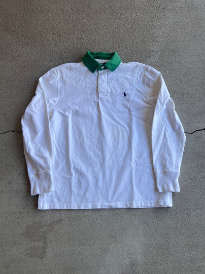 Vintage Y2K Polo Ralph Lauren Quilted Neckline Rugby Shirt