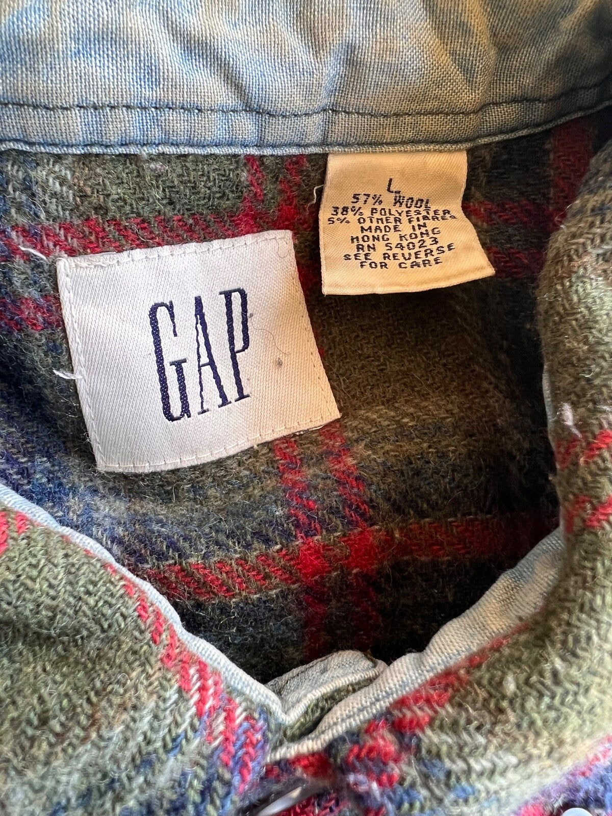 Vintage 90's Gap Wool Blend Button Down Shirt