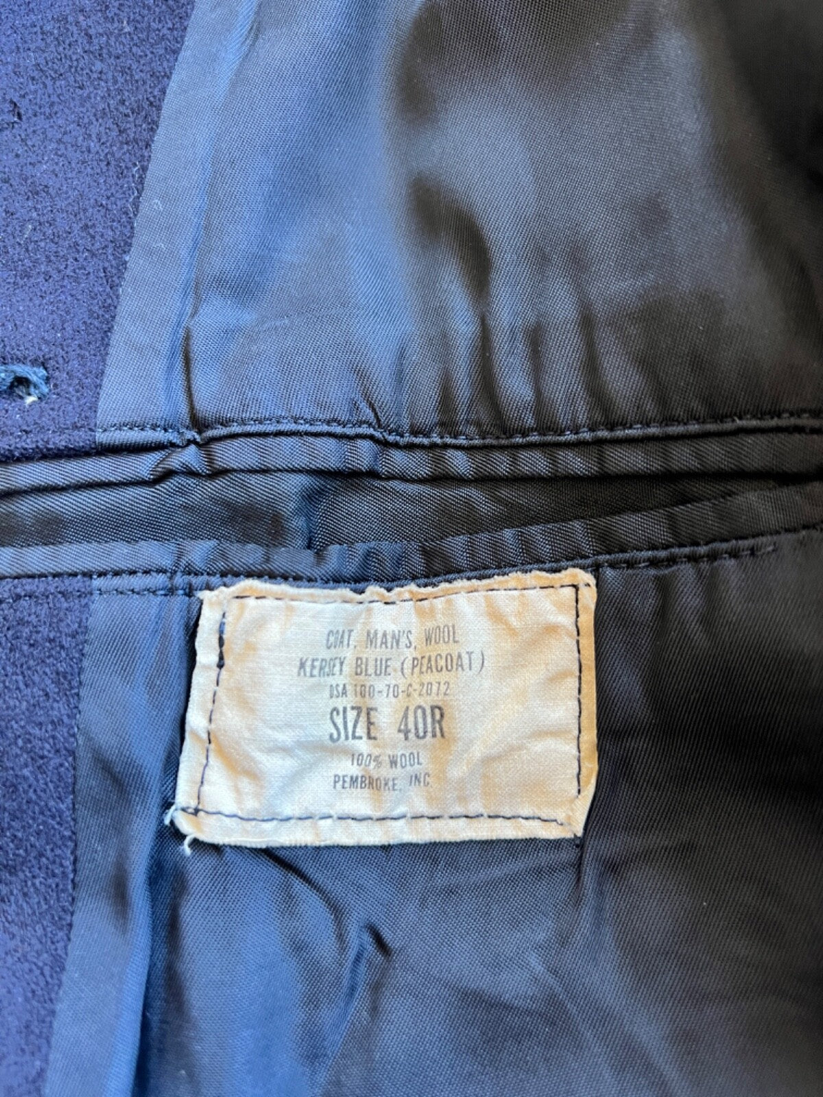 Vintage Pembroke United States Navy Peacoat