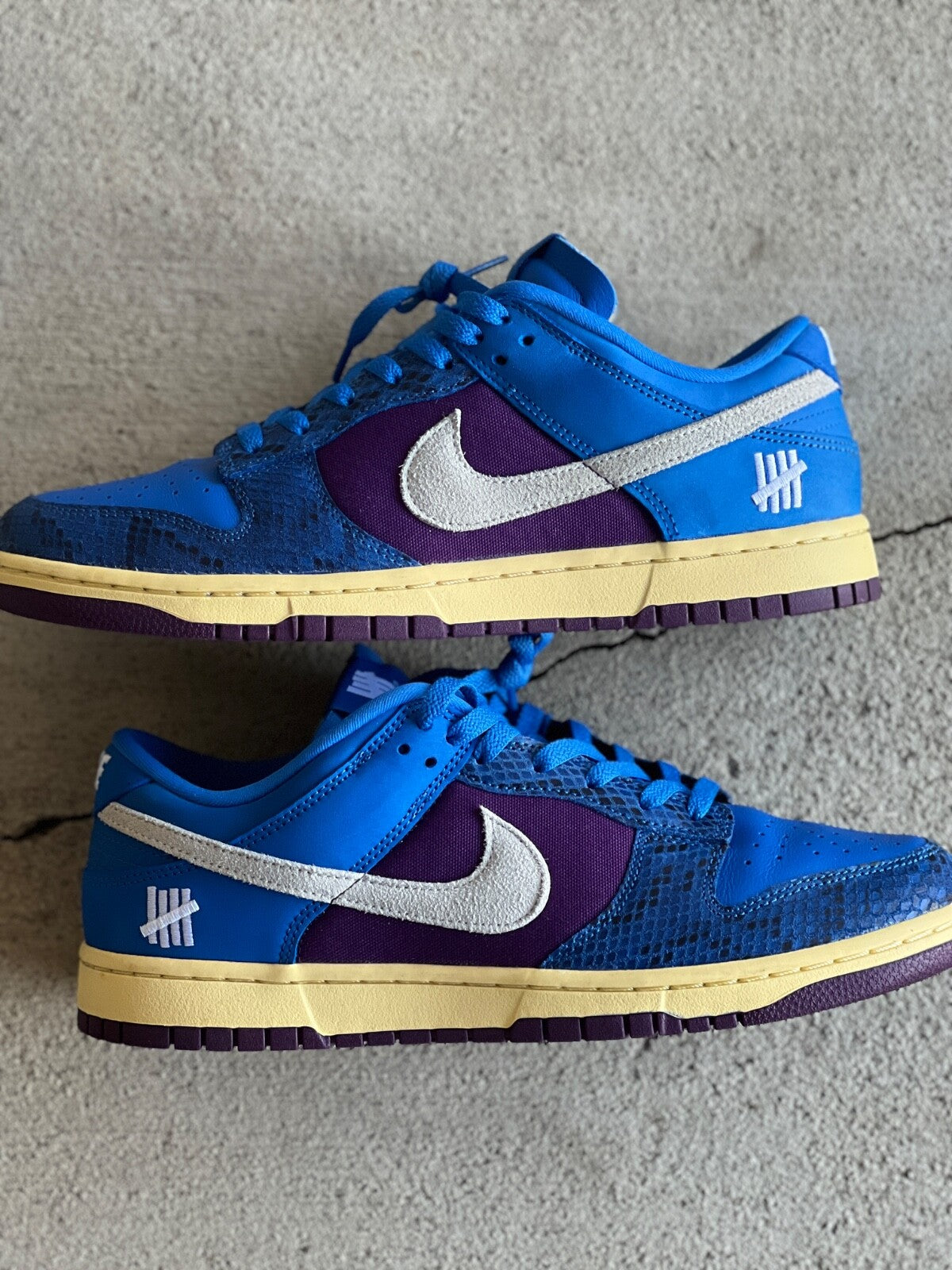 Nike Dunk Low UNDFT 5 On It Dunk vs AF1 Pre-Owned Men's US 11 Extra Laces No Box