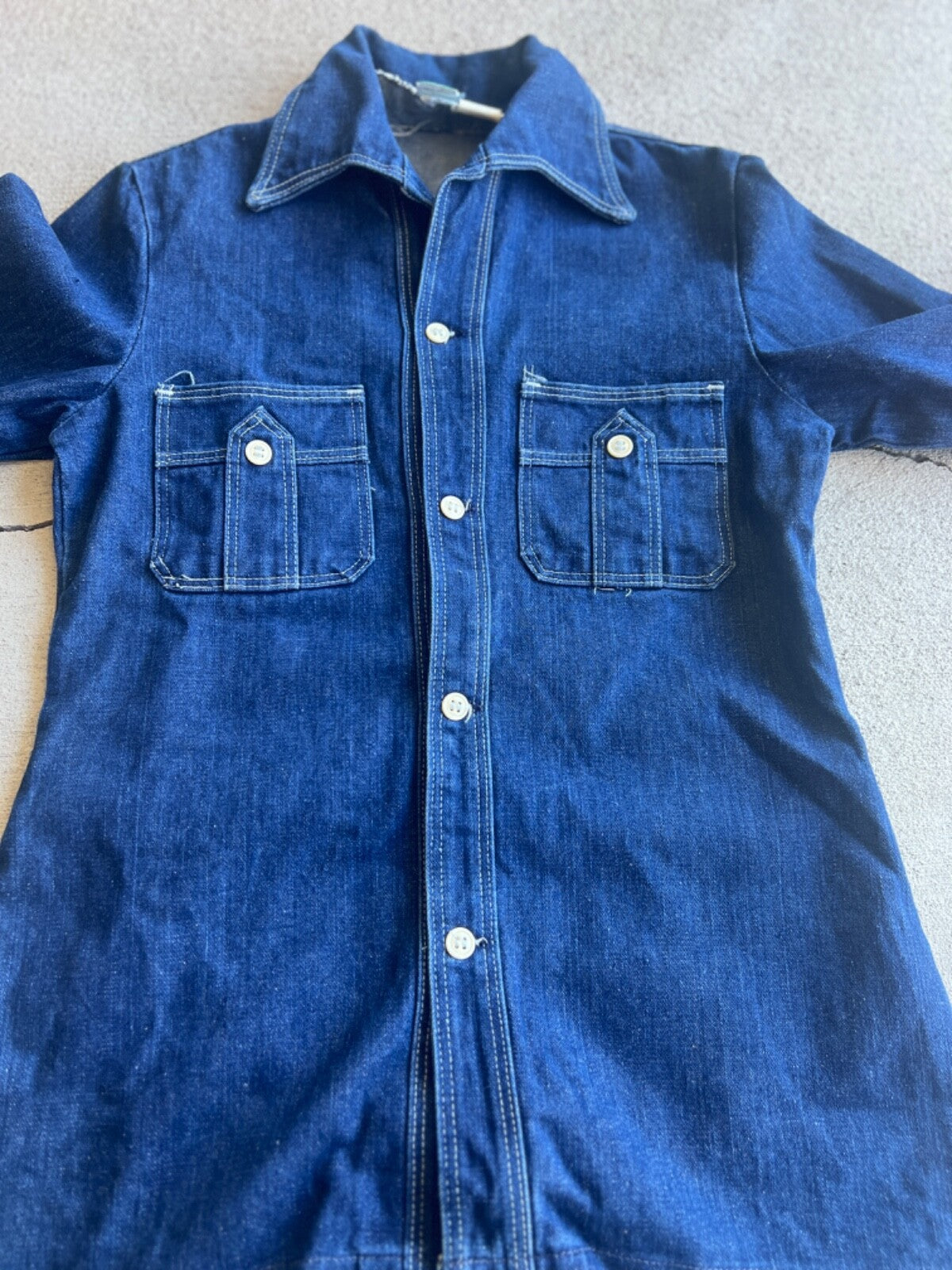 Vintage 70's Women's Wrangler Denim Western Button Up Shirt