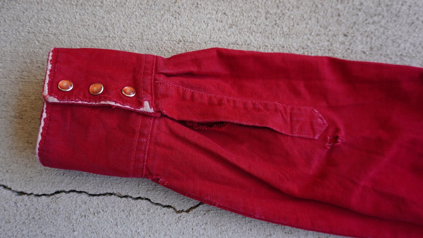 Vintage Lee Red Western Button Up Shirt
