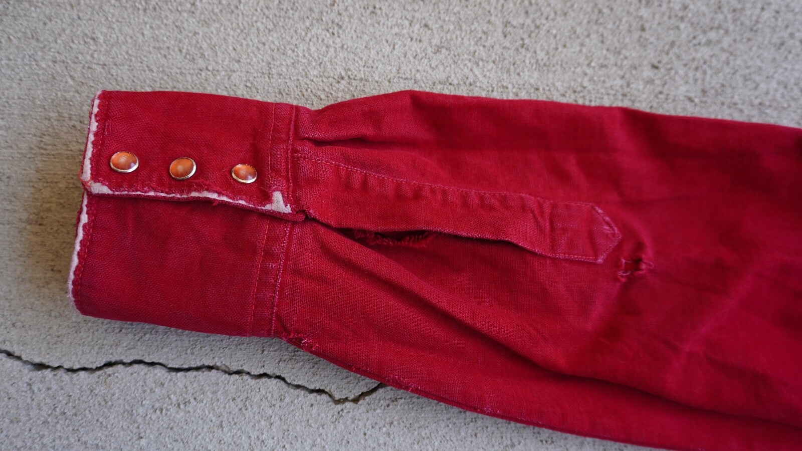 Vintage Lee Red Western Button Up Shirt