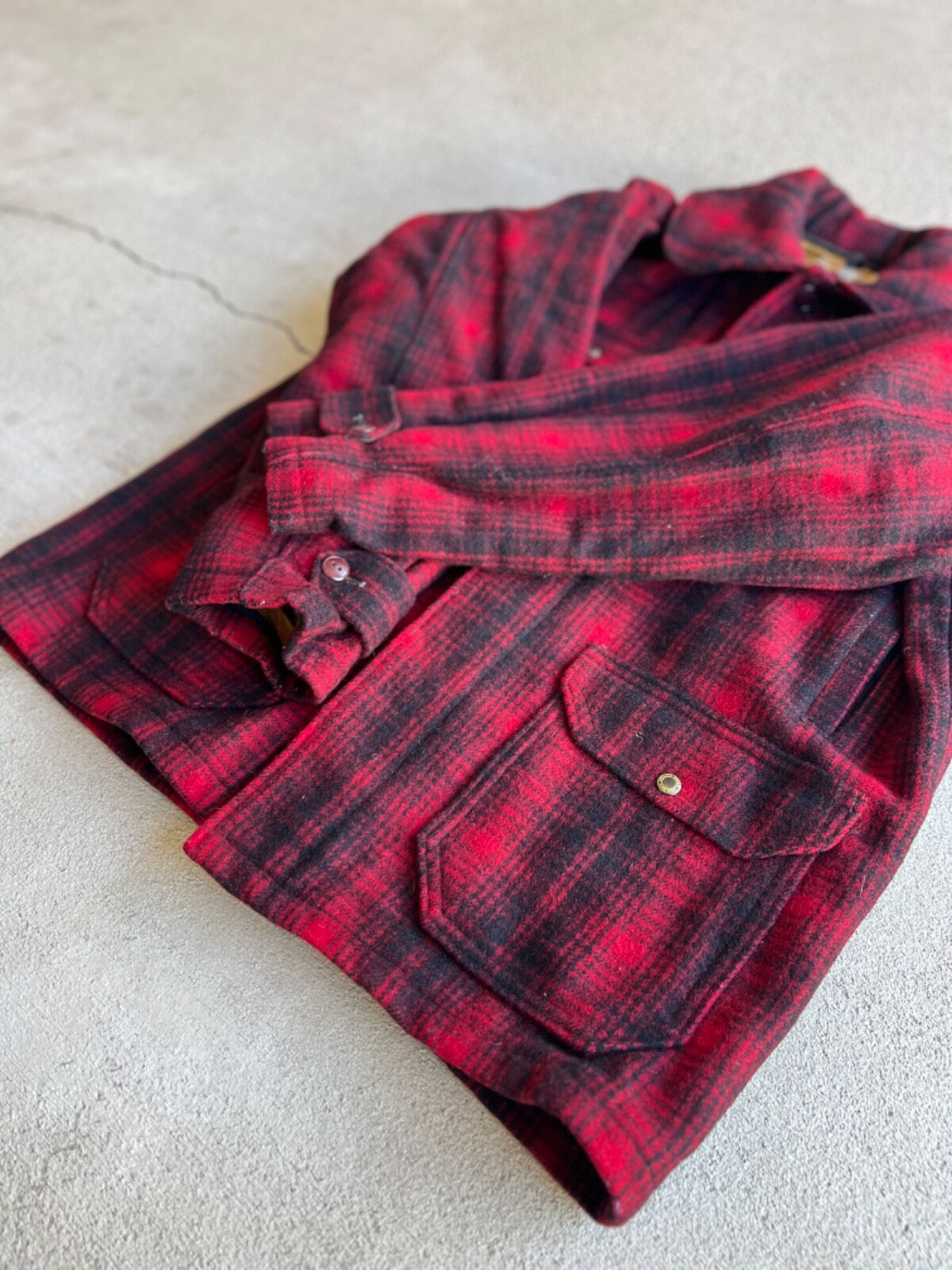 Vintage Woolrich Mackinaw Plaid Shore Jacket 42R