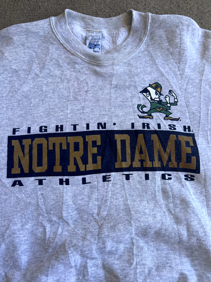 Vintage 90's Salem Sportswear Notre Dame Athletics Crewneck Sweatshirt