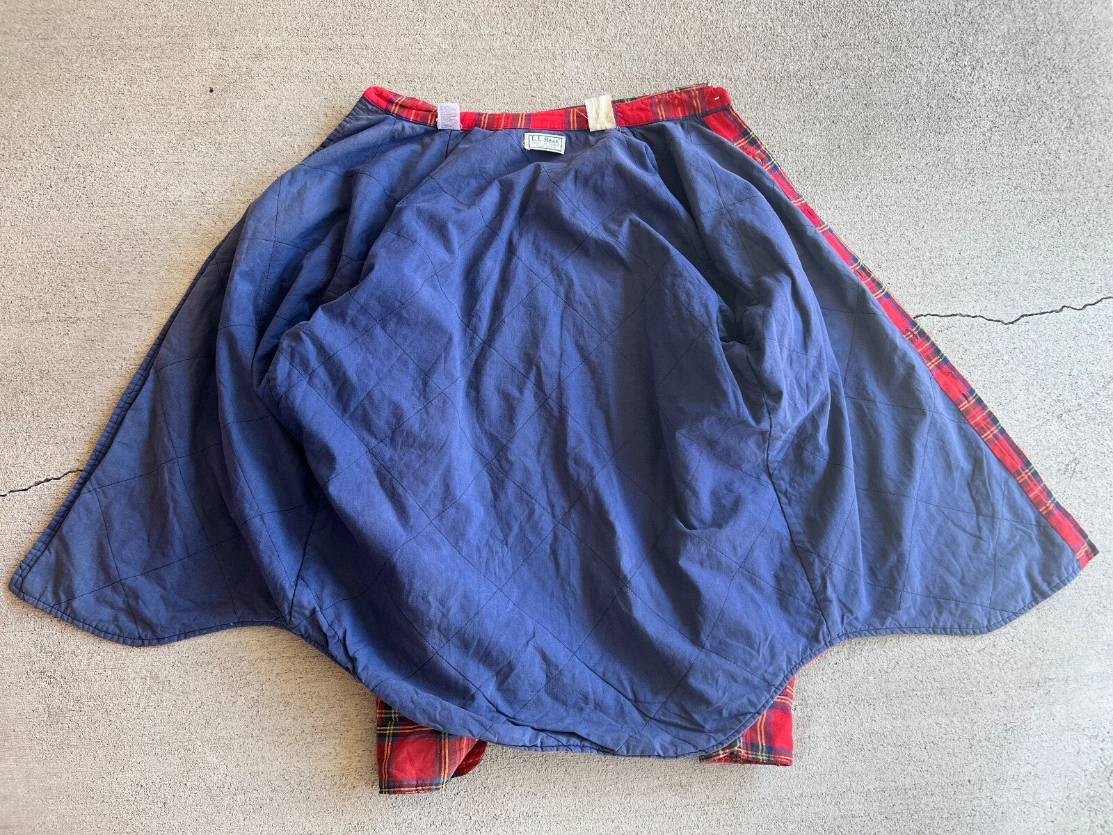Vintage 80's L.L. Bean Tartan Button Up Overshirt