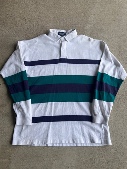 Vintage 90's Gant Rugged Classic Prep Striped Rugby Shirt