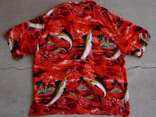 Vintage 90's BASIX Marlin Hawaiian Shirt