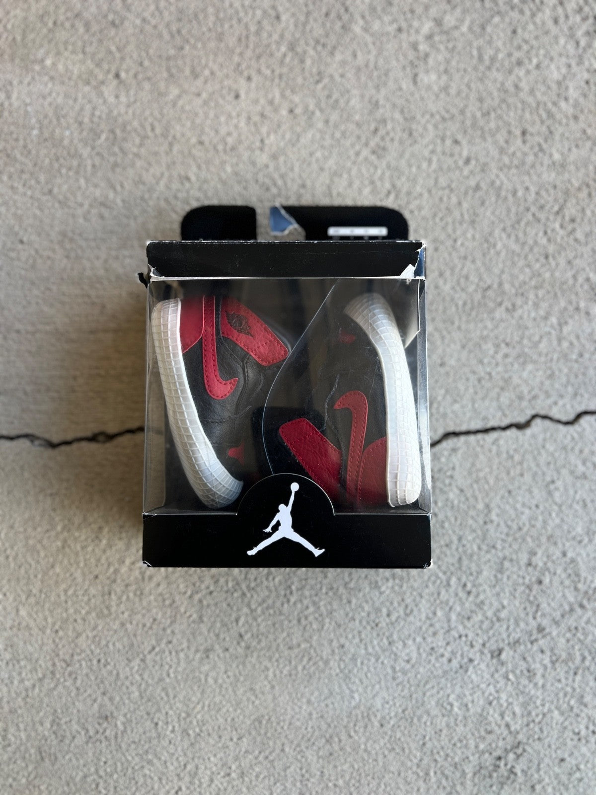 Jordan 1 Crib Bootie Black & Red (Bred) 3c w/Box
