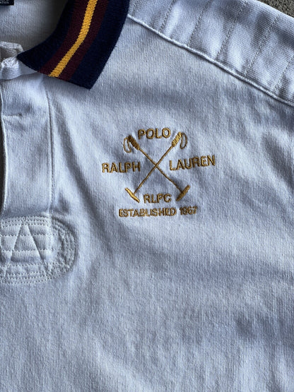 Vintage Y2K Polo Ralph Lauren Striped Collar Rugby Shirt