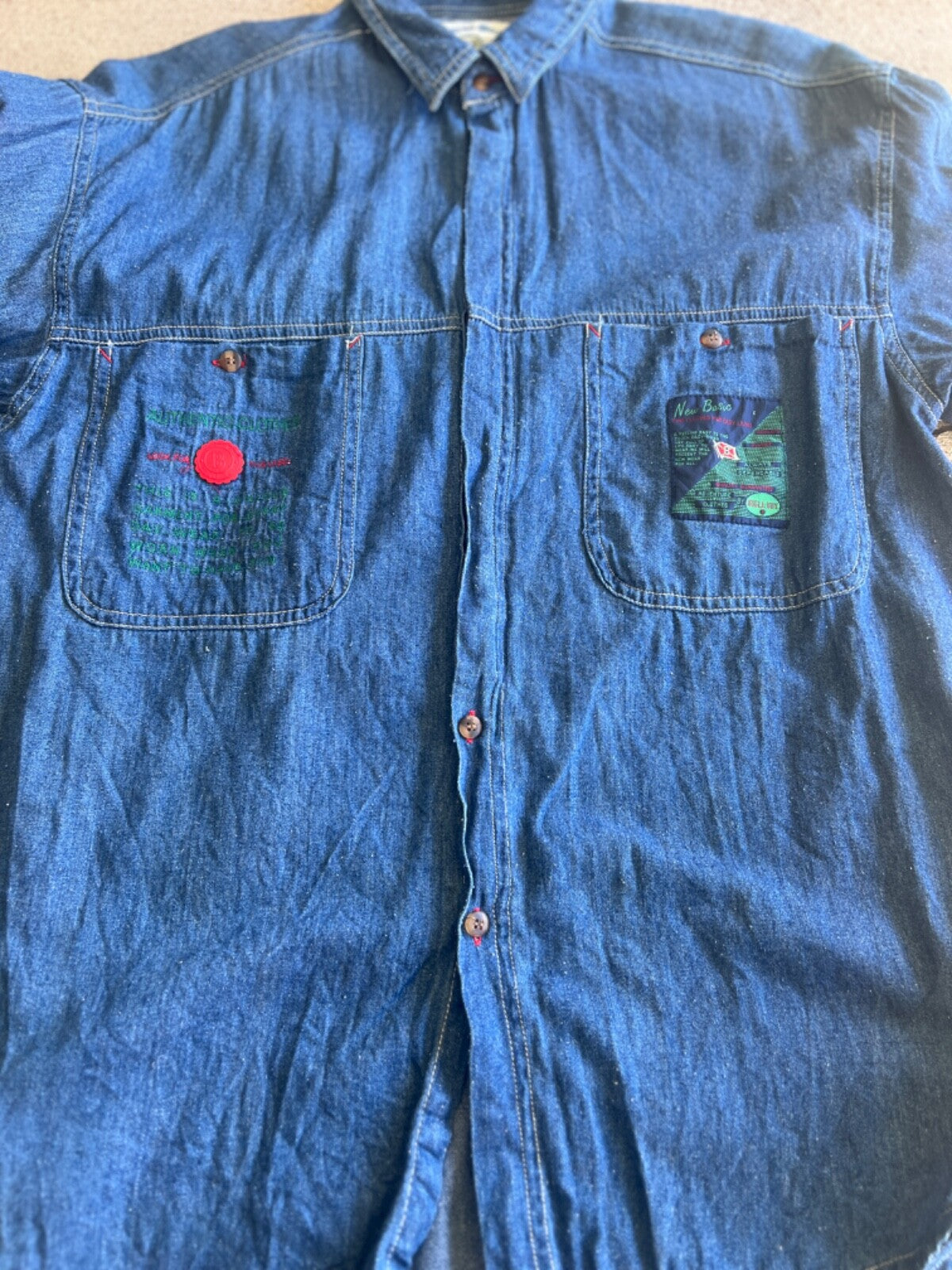 Vintage 90's Bugle Boy New Basics Denim Button Up Shirt