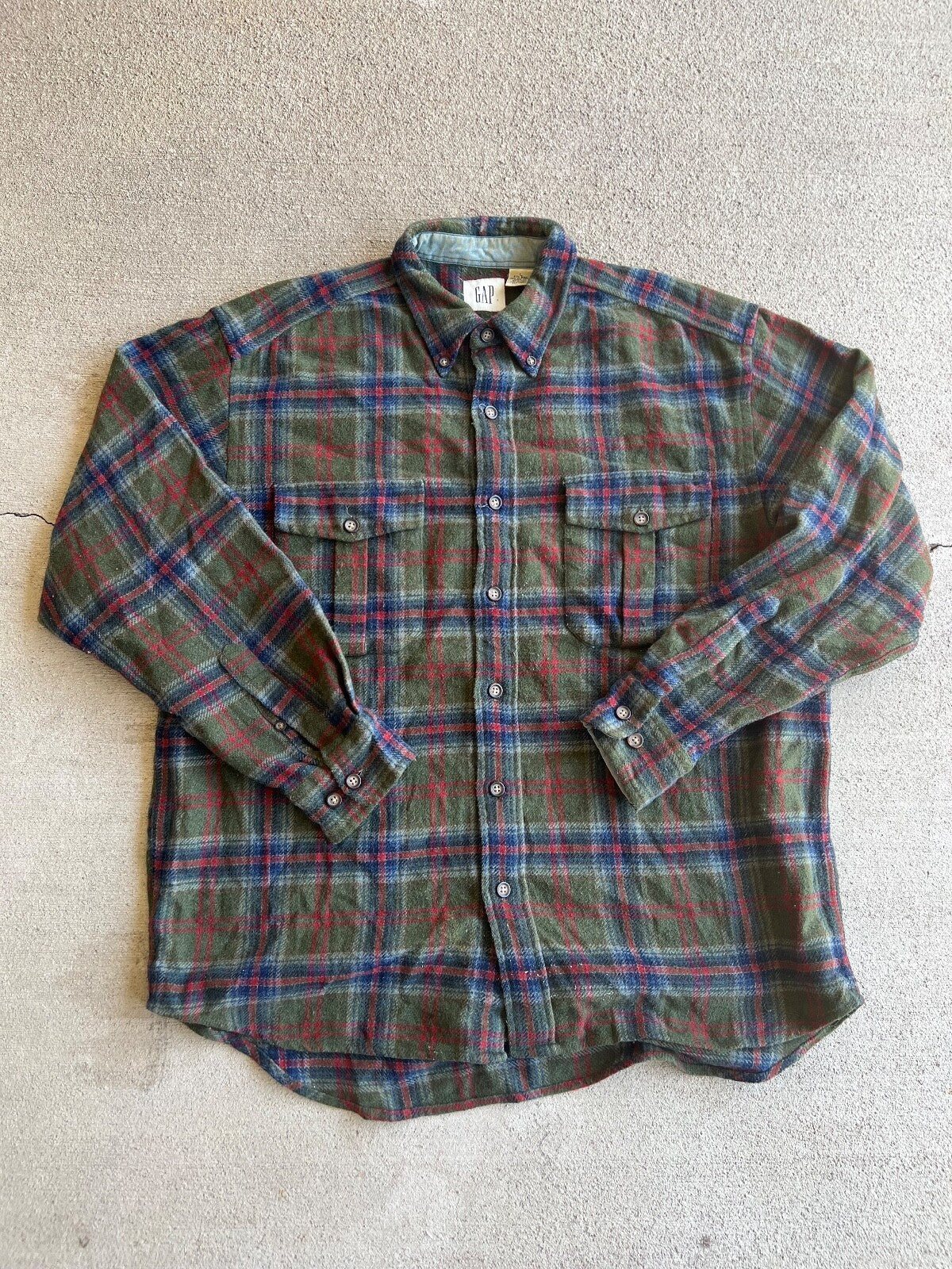 Vintage 90's Gap Wool Blend Button Down Shirt