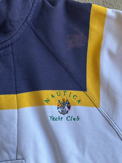 Vintage 90's Nautica "Yacht Club" Mock Neck Pullover Sweatshirt