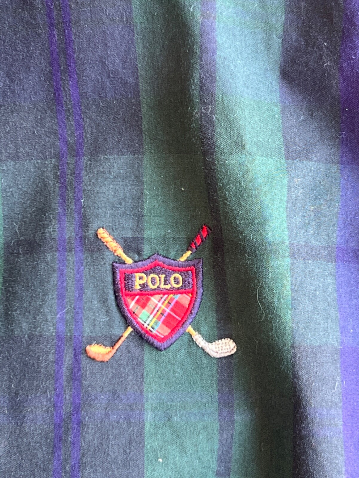 Vintage 90's Polo Ralph Lauren Tartan Golf Pullover Sweatshirt