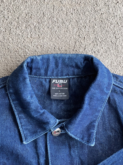 Vintage 90's FUBU Womens Script Denim Trucker Jacket