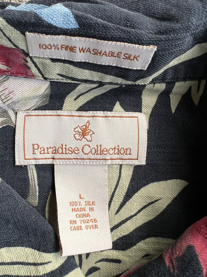 Vintage Y2K  Silk Hawaiian Button Up Shirt