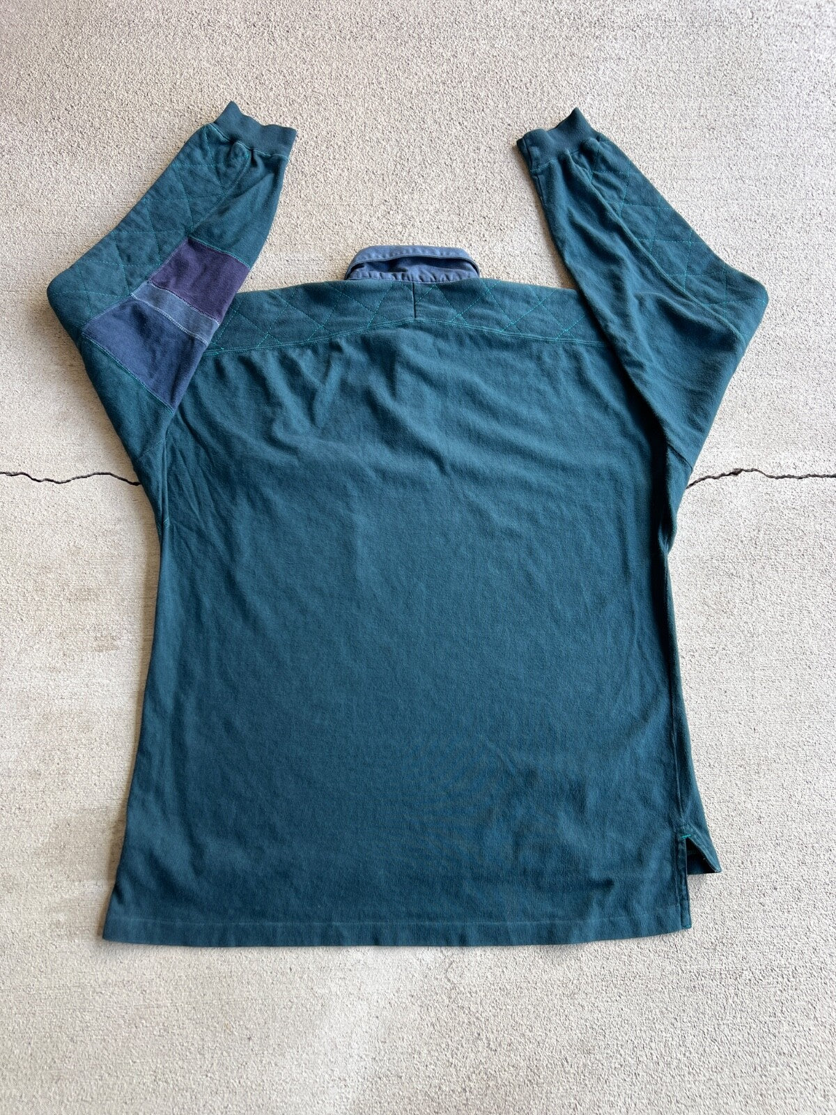 Vintage 90's Eddie Bauer Zip Pocket Rugby Shirt