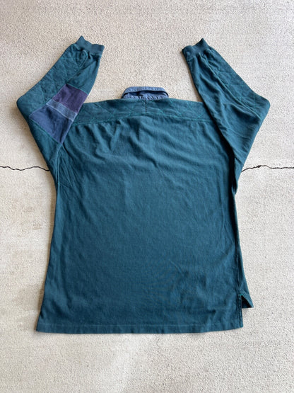 Vintage 90's Eddie Bauer Zip Pocket Rugby Shirt