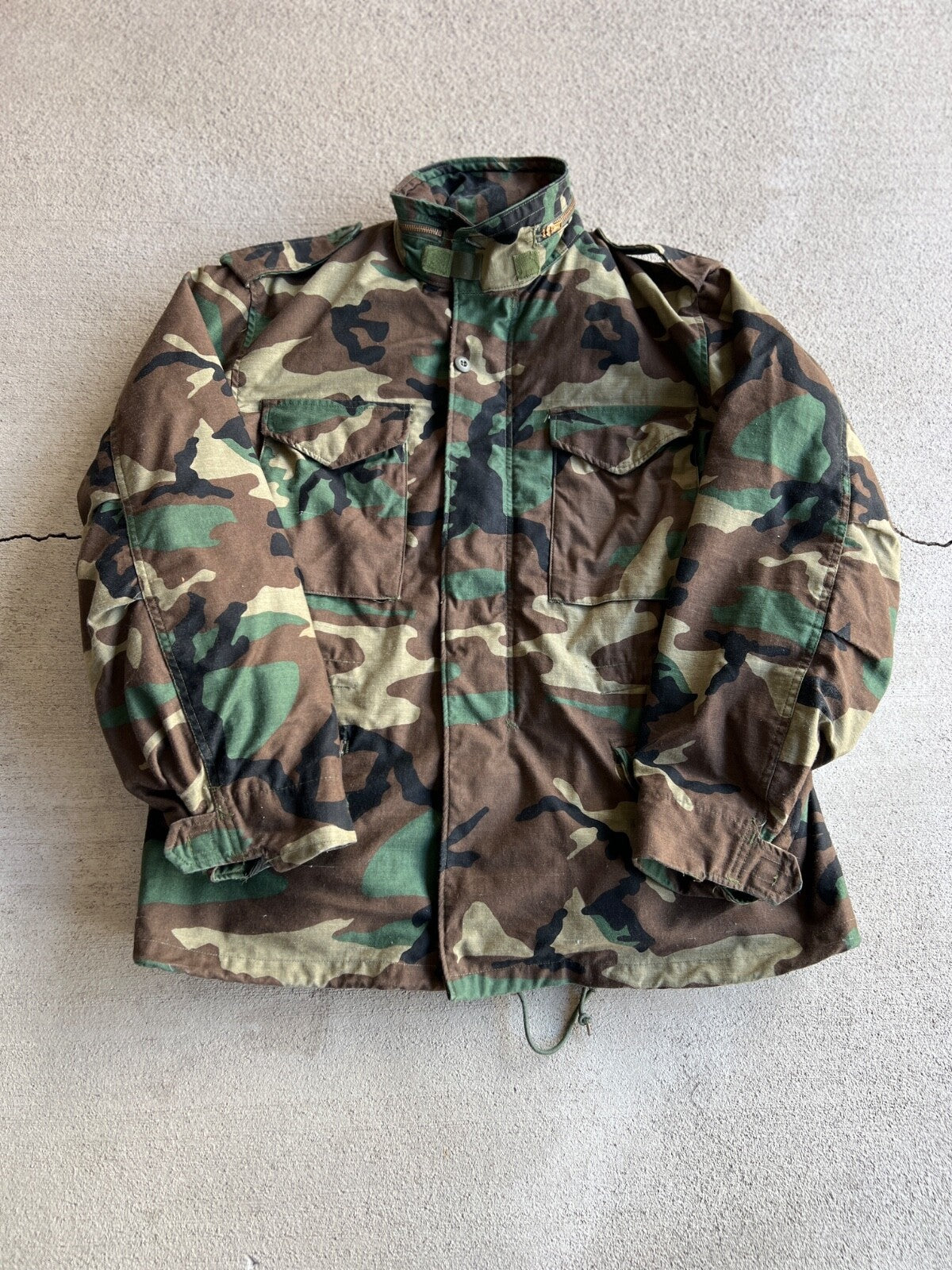 Vintage Alpha Industries Woodland Camo Cold Weather Field Coat