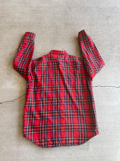 Vintage 80's L.L. Bean Tartan Button Up Overshirt