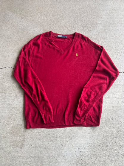 Vintage 90's Polo Ralph Lauren V-Neck Sweater