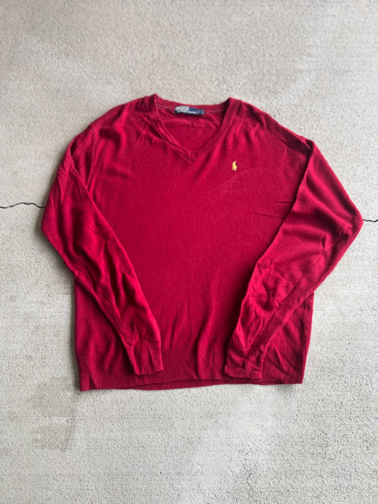 Vintage 90's Polo Ralph Lauren V-Neck Sweater