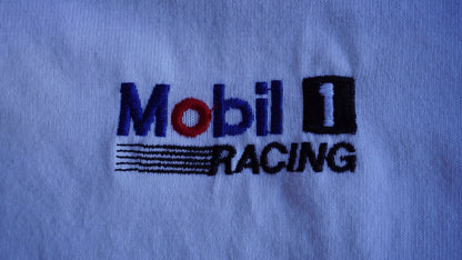 Vintage 90's Mobil 1 Racing Striped Rugby Shirt
