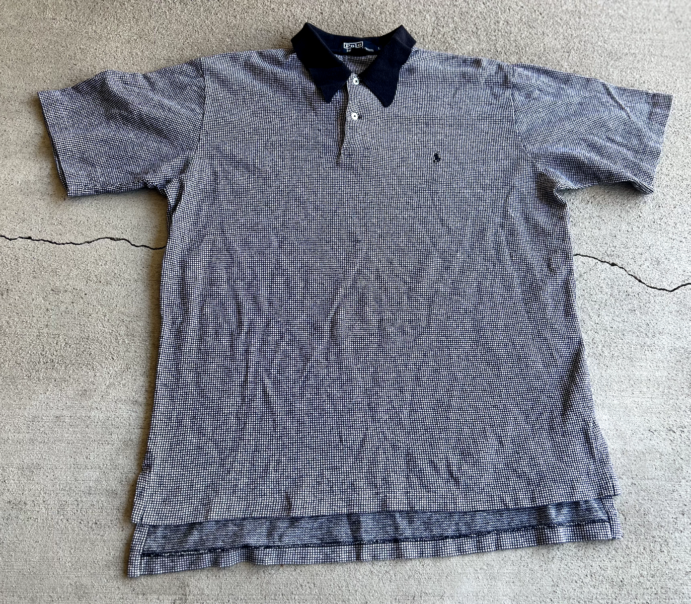 Vintage Y2K Polo Ralph Lauren Small Grid Polo Shirt