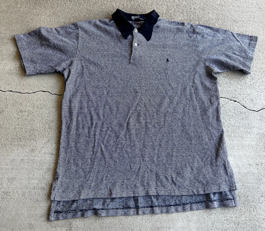 Vintage Y2K Polo Ralph Lauren Small Grid Polo Shirt