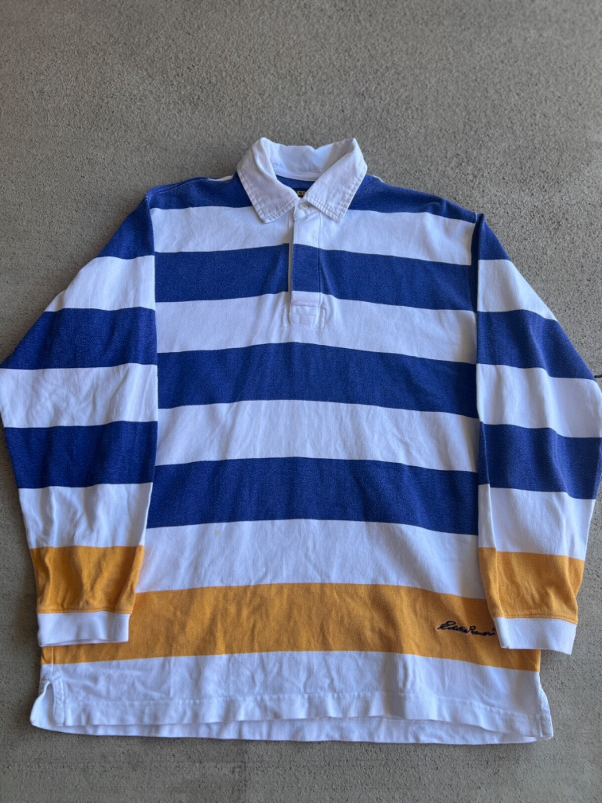 Vintage 90's Eddie Bauer EBTEK Striped Rugby Shirt
