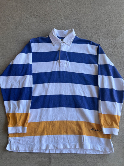 Vintage 90's Eddie Bauer EBTEK Striped Rugby Shirt