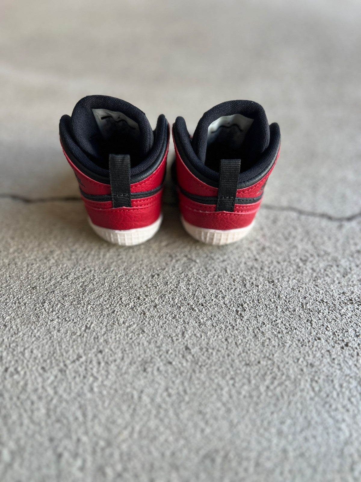 Jordan 1 Crib Bootie Black & Red (Bred) 3c w/Box