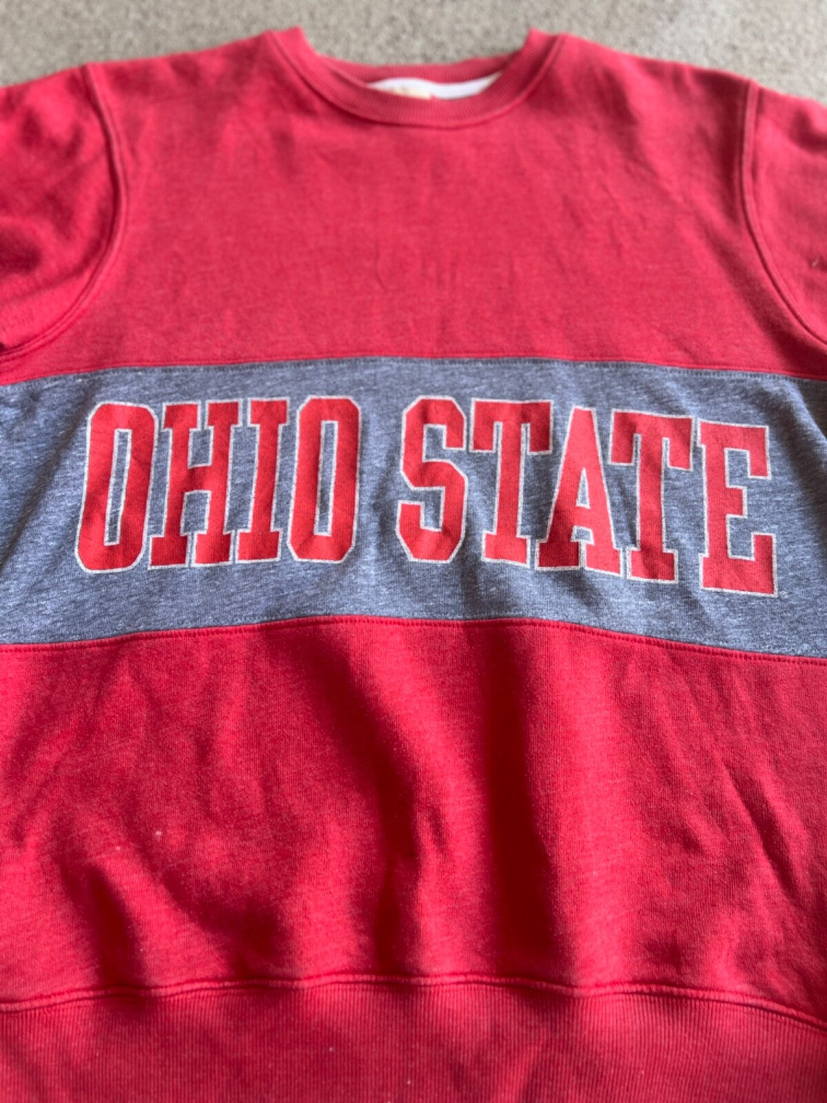 Vintage 80's Homage Ohio State Two Tone Crewneck Sweatshirt
