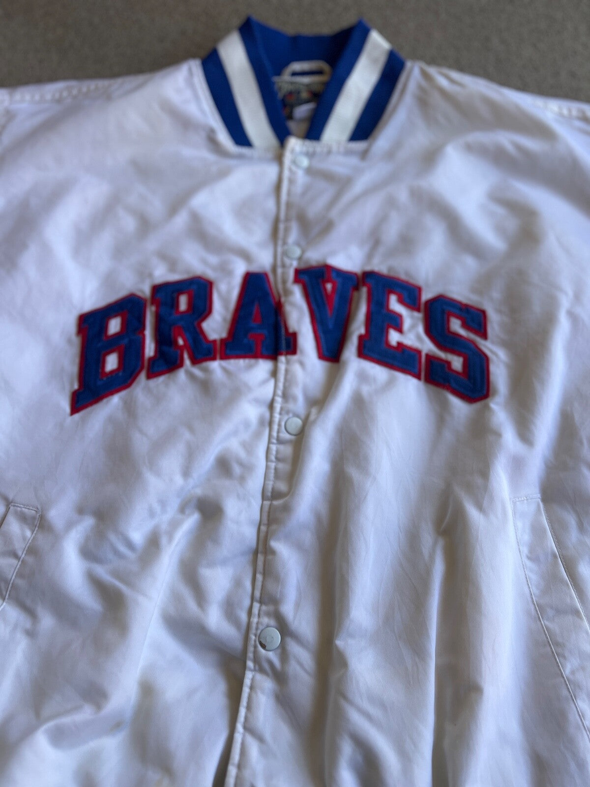Vintage 90's Majestic Cooperstown Atlanta Braves Bomber Jacket