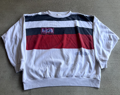 Vintage 90's Adidas "54" Striped Crewneck Sweatshirt