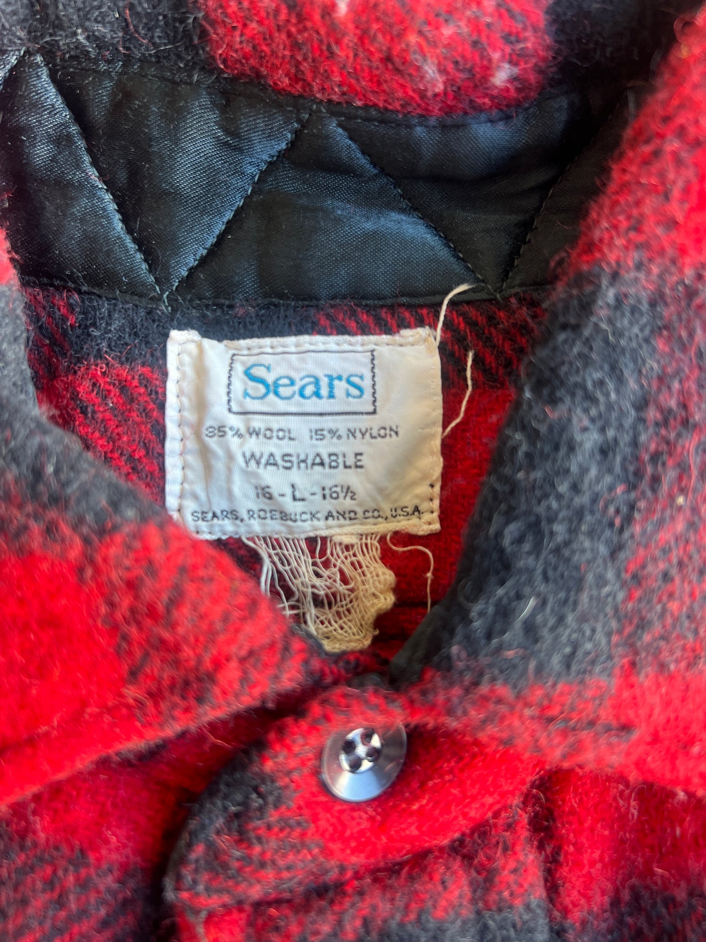 Vintage 80's Sears Buffalo Button Up Shirt